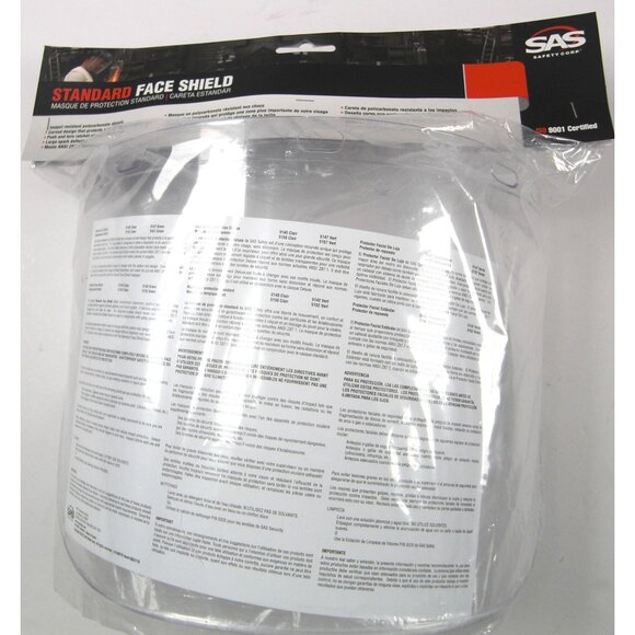 SAS Safety 5150 Replacement Face Shield For 5140, Clear - Picture 1 of 5